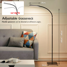 Load image into Gallery viewer, Adjustable Gooseneck LED Floor Lamp Remote APP Voice Control, 4 Color Temperature for Living Room