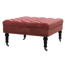 Load image into Gallery viewer, 85CM Buttoned Footstool with 4 Casters