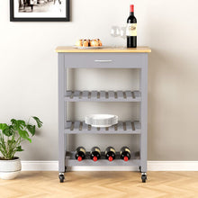 Load image into Gallery viewer, Kitchen Trolley Serving Cart Rolling Storage Island Table With Drawer Shelf Rack