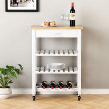 Load image into Gallery viewer, Kitchen Trolley Serving Cart Rolling Storage Island Table With Drawer Shelf Rack