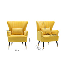 Load image into Gallery viewer, Comfortable Velvet Wingback Armchair with Cushion Wingback Chairs Living and Home 
