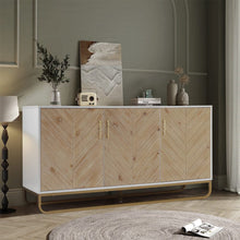 Load image into Gallery viewer, Modern Wooden Three Doors Side Cabinet Living and Home 
