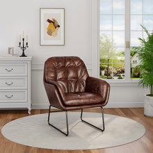 Load image into Gallery viewer, 75cm Wide Faux Leather Armchair Double Layer Padded Occasional Chair Other Occasional Chairs Living and Home 
