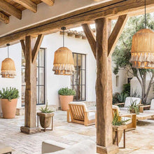 Load image into Gallery viewer, Lightsin Rustic Elegance Tassel and Hemp Rope Pendant Light Lightsin 
