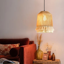 Load image into Gallery viewer, Lightsin Rustic Elegance Tassel and Hemp Rope Pendant Light Lightsin 
