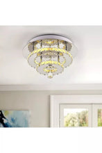 Load image into Gallery viewer, 30cm W Stacked LED Ceiling Light with Crystal Rims Energy Saving Ceiling Lights Living and Home 
