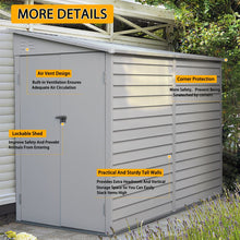 Load image into Gallery viewer, 270cm W Motorcycle Storage Shed Lockable Steel Garden Bike Shed Garden Sheds Living and Home 
