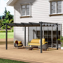 Load image into Gallery viewer, 300CM Elegant Aluminum Patio Pergola with Sun-Shade Canopy Living and Home Size B 
