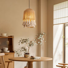 Load image into Gallery viewer, Lightsin Rustic Elegance Tassel and Hemp Rope Pendant Light Lightsin 
