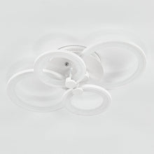 Load image into Gallery viewer, 4/6/8 Rings Circle LED Semi-Flush Ceiling Light Dimmable/Non-Dimmable Ceiling Lights Living and Home 
