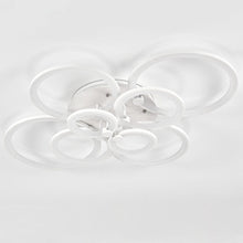 Load image into Gallery viewer, 4/6/8 Rings Circle LED Semi-Flush Ceiling Light Dimmable/Non-Dimmable Ceiling Lights Living and Home 
