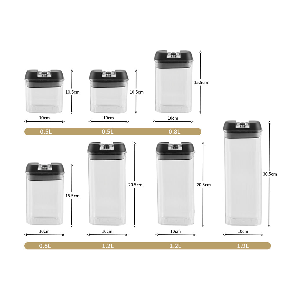 7Pcs Airtight Food Storage Containers with Clasp Lids, CT0433