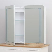 Load image into Gallery viewer, LED Rectangle Bathroom Wall Mounted Double-Door Mirror Cabinet Living and Home 
