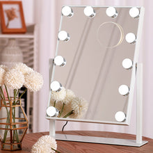 Load image into Gallery viewer, Adjustable Large Rectangular Lighted Makeup Mirror Living and Home White With Magnifier 
