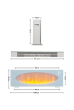 Load image into Gallery viewer, 42 Inch Freestanding Electric Fireplace 2000W 7 Vibrant Colours Wall Mounted Fireplaces Living and Home 
