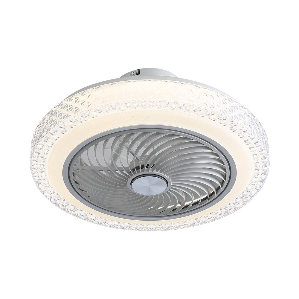 Livingandhome 20inch Acrylic Ceiling Mount LED Fan Light, DM0809