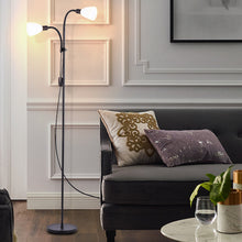 Load image into Gallery viewer, Double Heads Floor Lamp Lighting Living and Home Black 
