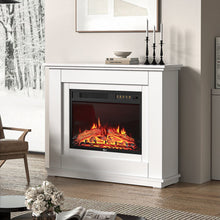 Load image into Gallery viewer, 39 Inch Electric Fireplace Suite White Mantel Surround Electric Log Burner Heater Freestanding Fireplaces Living and Home 
