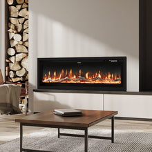 Load image into Gallery viewer, 40/50/60 Inch Electric Fireplace 9 Colour LED Flame Effect Heater With Remote Control Freestanding Fireplaces Living and Home 
