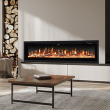 Load image into Gallery viewer, 40/50/60 Inch Electric Fireplace 9 Colour LED Flame Effect Heater With Remote Control Freestanding Fireplaces Living and Home 
