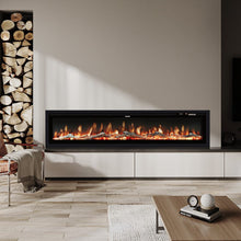 Load image into Gallery viewer, 40/50/60 Inch Electric Fireplace 9 Colour LED Flame Effect Heater With Remote Control Freestanding Fireplaces Living and Home 
