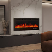 Load image into Gallery viewer, 50 Inch Wall Mounted Electric Fireplace Insert Heater 9 Flame Colours 1800W Wall Mounted Fireplaces Living and Home 
