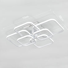 Load image into Gallery viewer, 4/6/8 Headers Square LED Ceiling Light Dimmable with Remote Control Ceiling Light Living and Home 
