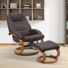 Load image into Gallery viewer, High Back PU Leather Recliner Armchair with Footstool 103.5cm Lounge Chairs Living and Home 
