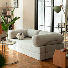 Load image into Gallery viewer, Cottonfy Teddy Corduroy Modular Detachable Sofa Bed Cottonfy UK #1 - 150cm Grey Full-Paid

