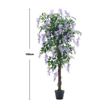 Load image into Gallery viewer, Artificial Greenery Flowering Tree Potted Plant 150cm High Artificial Plants Living and Home 
