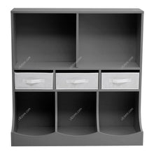 Load image into Gallery viewer, 3-Tier Open Style Toy and Book Storage Cabinet Living and Home 

