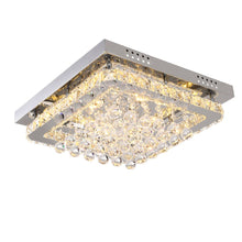 Load image into Gallery viewer, Chrome Finished Sqaure LED Ceiling Light with Luxury Crystal Ball Drops Ceiling Light Living and Home 
