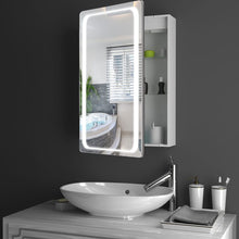 Load image into Gallery viewer, 27inch X 20inch LED Illuminated Mirror Cabinet with Sensor Switch Bathroom Mirror Cabinets Living and Home Aluminum Back (Touch) 
