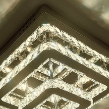 Load image into Gallery viewer, Modern Square Tiered Crystal Ceiling Light Ceiling Light Living and Home 
