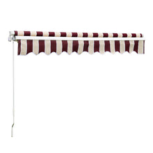 Load image into Gallery viewer, Retractable Patio Awning - Manual Shelter - Red &amp; White Awnings Living and Home 
