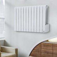 Load image into Gallery viewer, 2000W Oil Filled Electric Radiator Heater Wall Mounted or Portable with LCD Thermostat Space Heaters Living and Home 
