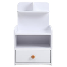 Load image into Gallery viewer, Minimalist Black/White Wooden Bedside Table with Drawers Cabinets Living and Home 
