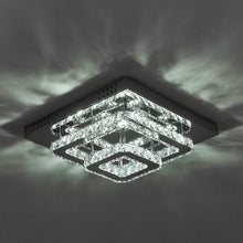 Load image into Gallery viewer, Modern Square Tiered Crystal Ceiling Light Ceiling Light Living and Home 

