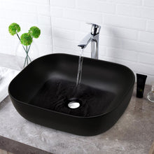 Load image into Gallery viewer, Ceramic Sink with Matte Black Finish for Bathroom Bathroom Sinks Living and Home 
