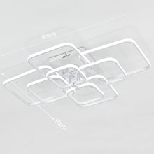 Load image into Gallery viewer, 4/6/8 Headers Square LED Ceiling Light Dimmable with Remote Control Ceiling Light Living and Home 
