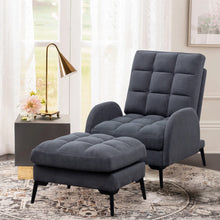 Load image into Gallery viewer, Upholstered Adjustable Backrest Velvet Sleeper Recliner Come with Ottoman Recliners Living and Home 
