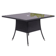 Load image into Gallery viewer, 105cm Round/ Square Coffee Table Bistro Outdoor Garden Patio Tables &amp; Parasol Hole Garden Dining Table Living and Home Square Black 
