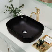 Load image into Gallery viewer, Ceramic Sink with Matte Black Finish for Bathroom Bathroom Sinks Living and Home 
