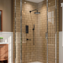 Load image into Gallery viewer, Chrome Square/Tound Thermostatic Shower Mixer Set Bathroom Shower Living and Home 
