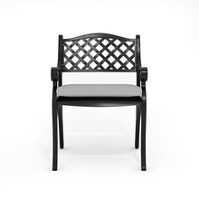 Load image into Gallery viewer, Set of 7 Retro Garden Bistro Set Cast Aluminum with Cushions Garden Dining Sets Living and Home 
