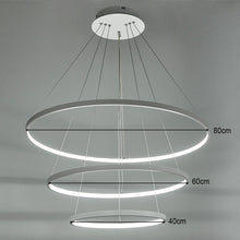 Load image into Gallery viewer, Modern Led Pendant 3 Acrylic Ring Chandelier Pendant Living and Home Non-dimmable White Glow 
