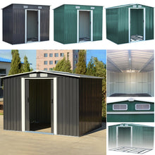 Load image into Gallery viewer, Garden Steel Shed with Gabled Roof Top Garden storage Living and Home 
