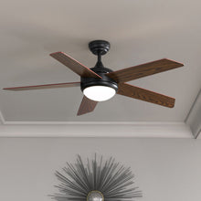 Load image into Gallery viewer, Wooden Blades Ceiling Fan with LED Lamp Light Dimmable &amp; Remote 52Inch Ceiling Light Living and Home 
