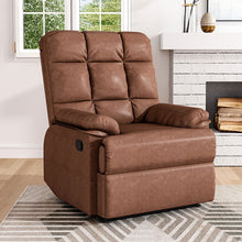 Load image into Gallery viewer, Brown Faux Leather Upholstered Recliner Armchair

