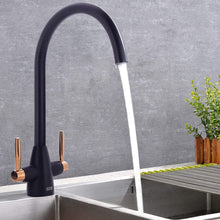 Load image into Gallery viewer, Stylish and Durable Twin Lever Monobloc Tap with Swivel Spout Kitchen Taps Living and Home 
